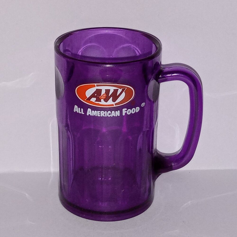 A&W Purple Miniature Plastic Mug Collectible